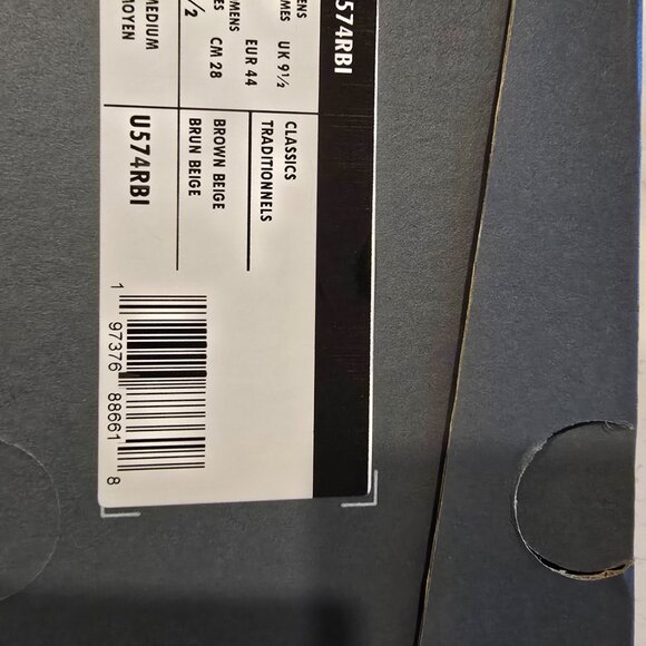 New Balance 574 Dark Mushroom Angora U574RBI Men Size 10 Casual Trainer NEW - Picture 8 of 14